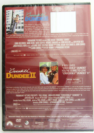 Crocodile Dundee 1 & 2 ~ Paul Hogan ~ Double Feature ~ Film ~ Movie New DVD