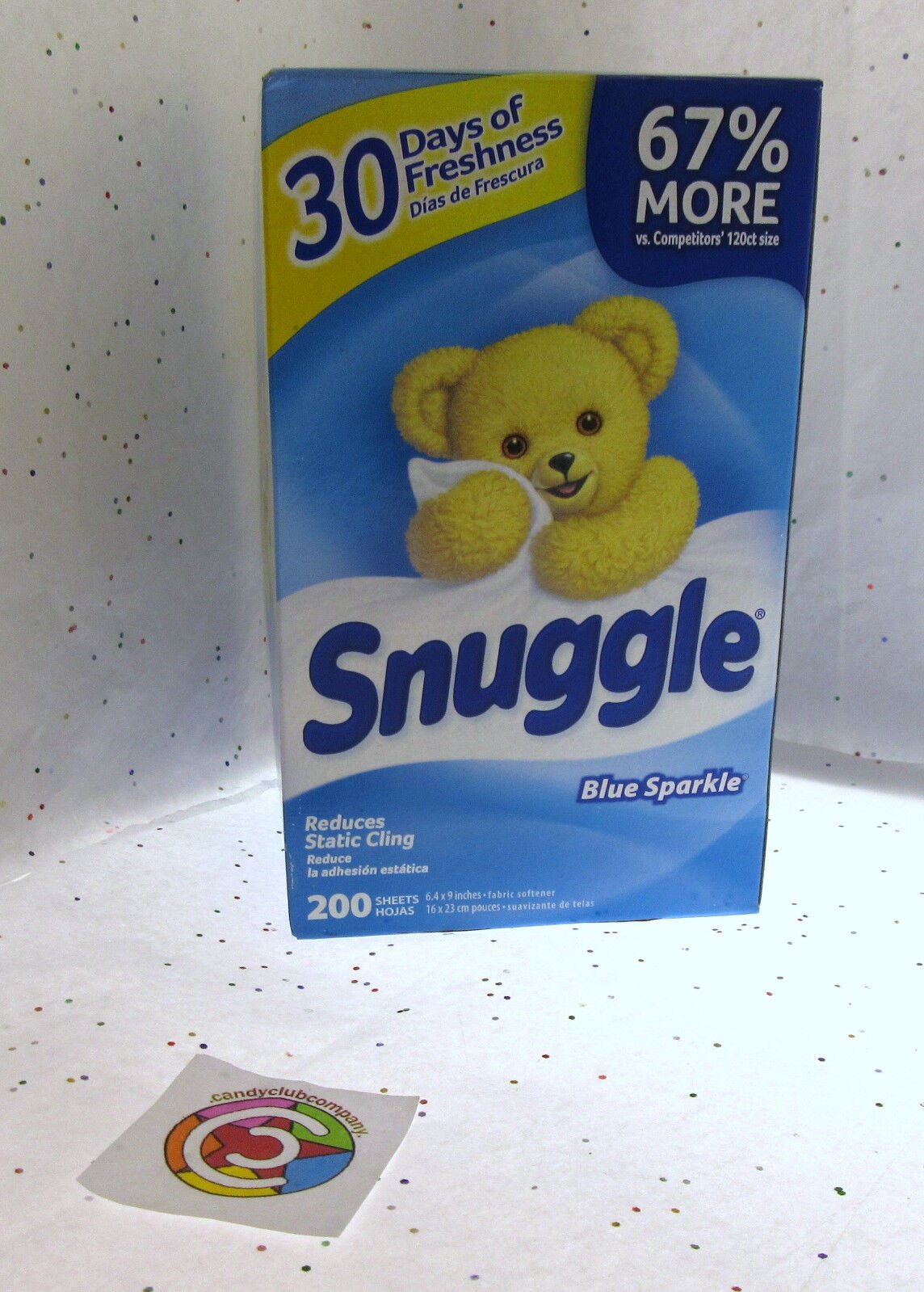 Snuggle Blue Sparkle Fabric Softener Dryer Sheets Fresh Release Snuggles 200ct