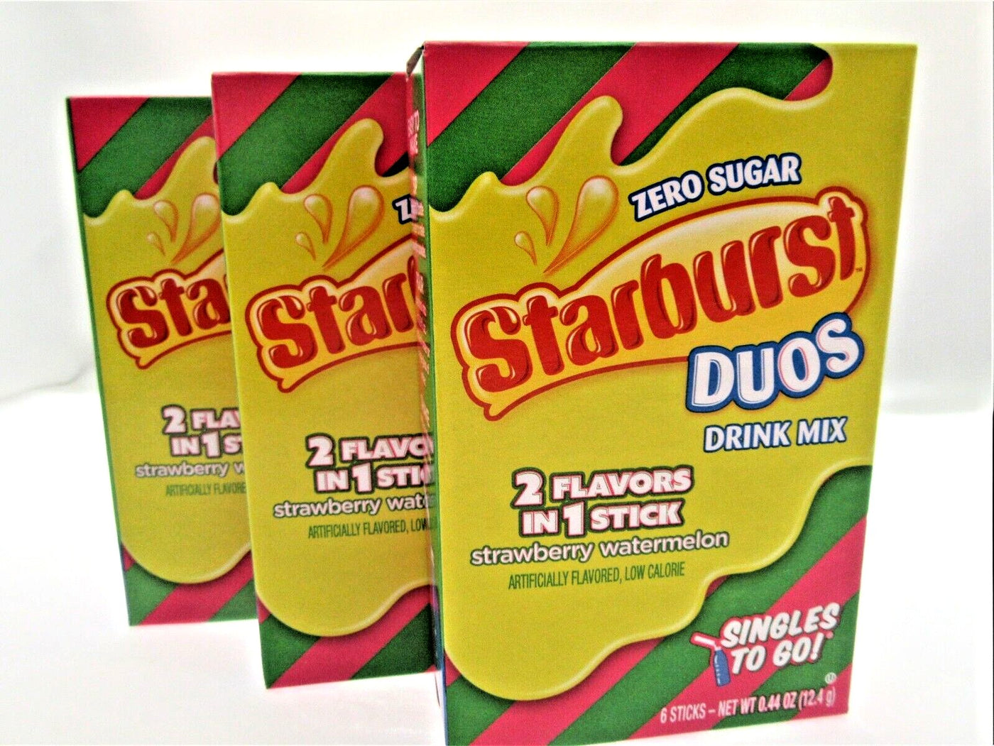 NEW! Starburst DUOS Strawberry Melon ~ Packets Zero Sugar Free Drink Mix3 Boxes