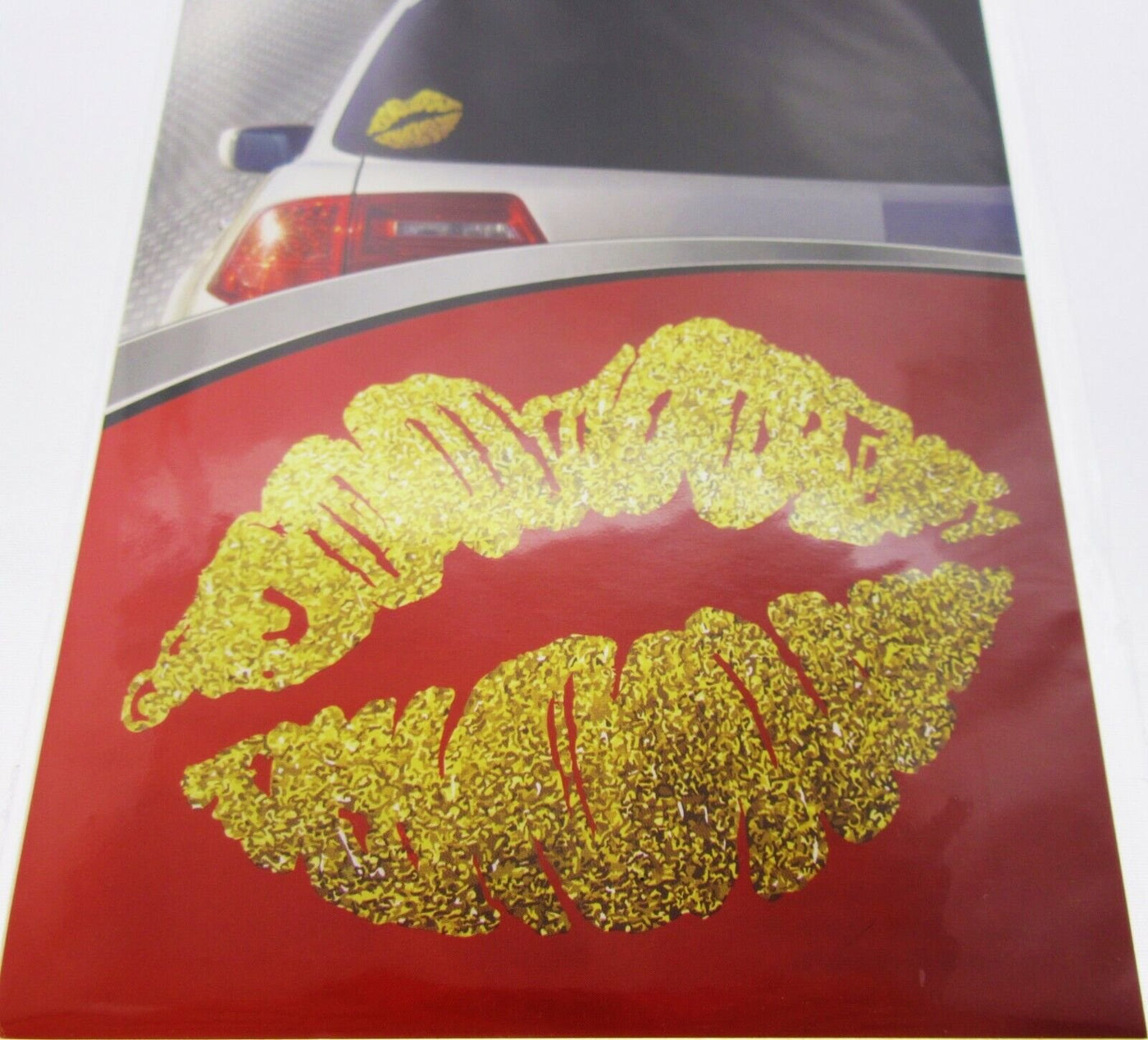 Auto Decal ~ For Cars or Trucks ~ Gold Kiss ~ Lips