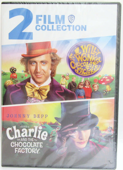 2 Film Collection Willy Wonka / Charlie and the Chocolate Factory ~ Movie DVD