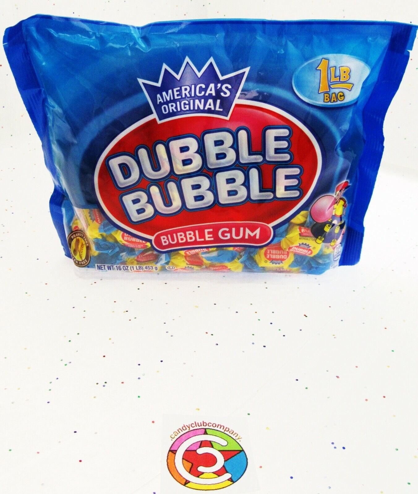Dubble Bubble Original 16oz Double Bubble Gum Chewing ~ one pound bag