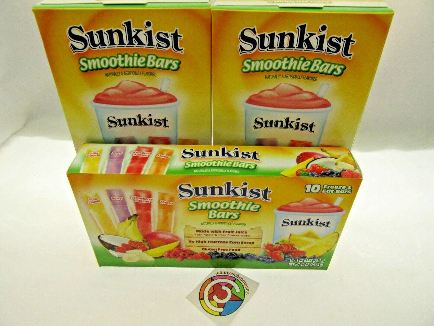 Sunkist Smoothie Freezer Pops 10 freeze pops ~ Slush Bars ~ Lot of 3