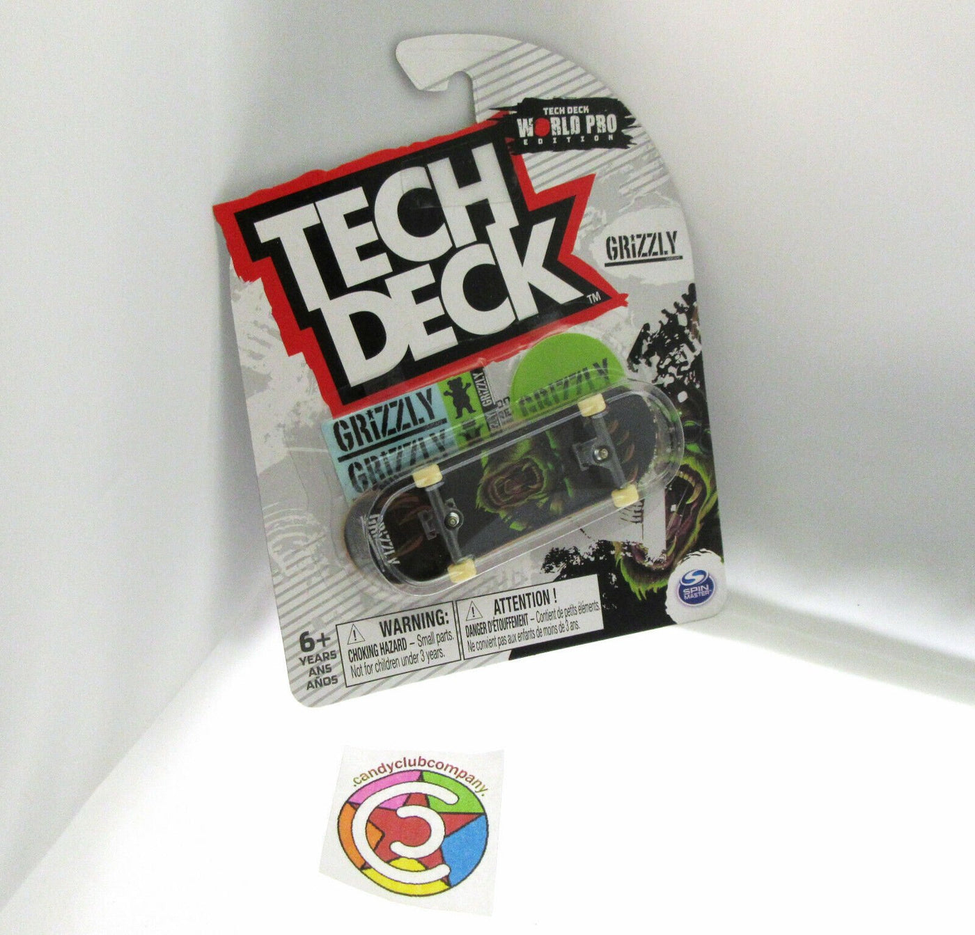 Tech Deck ~ Grizzly ~ Skateboard / Fingerboard ~ World Edition ~ Bear