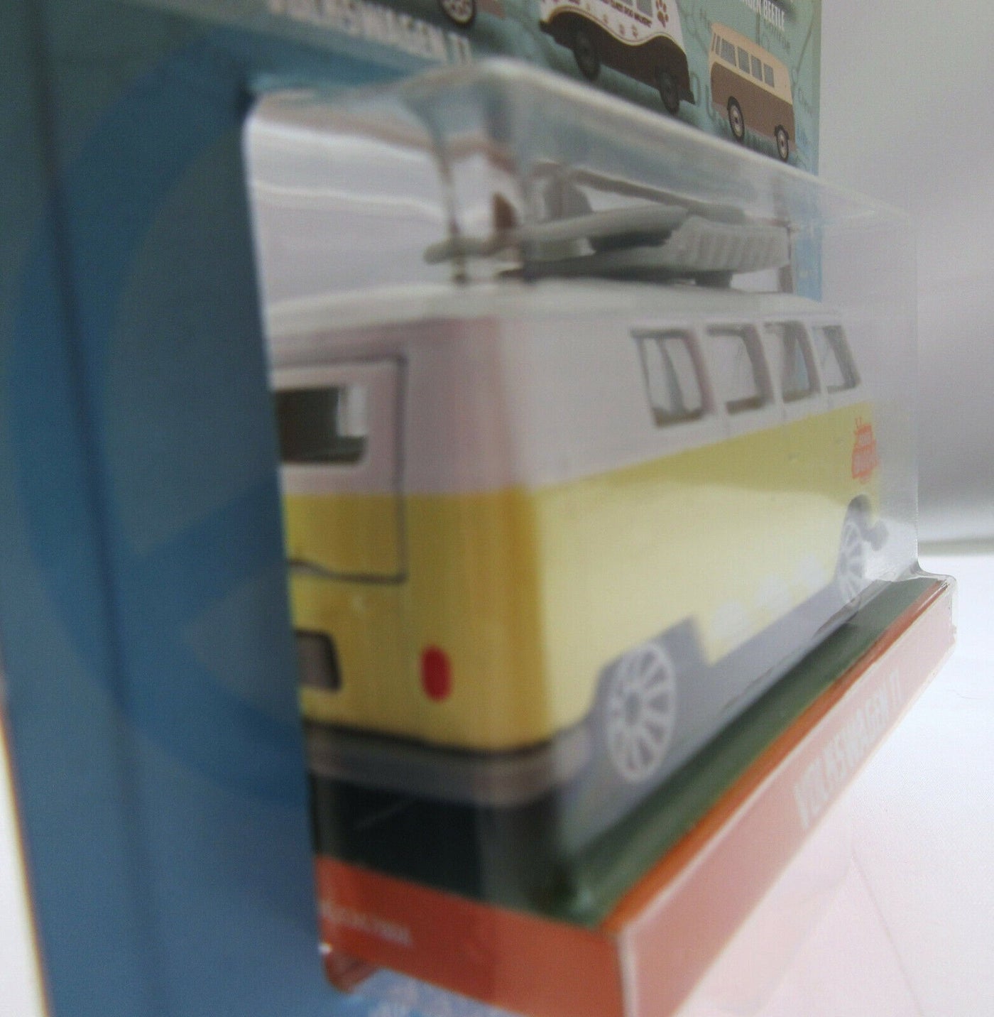 VW T1 Van ~ Punch Buggy ~ Yellow with Surfboard ~ 1:59 Scale