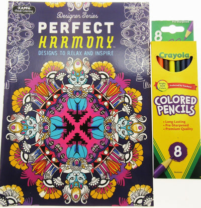 32 page Kappa Adult Coloring Book Perfect Harmony Craft Art with Color Pencils