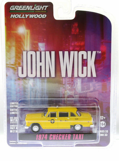 John Wick ~ 1974 Checker Taxi ~ Greenlight Collectables ~ Die Cast