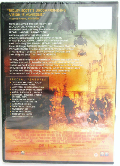 Black Hawk Down ~ Josh Hartnett ~ 2001 ~ Military Movie ~ New DVD