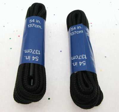 Boot Shoe Laces ~ 2 ~ 54 inch / 137cm ~ Black
