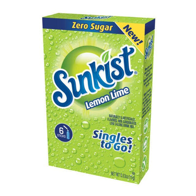 Sunkist Lemon Lime ~ Packets ~ Zero Sugar Free ~ Drink Mix ~ 3 Boxes