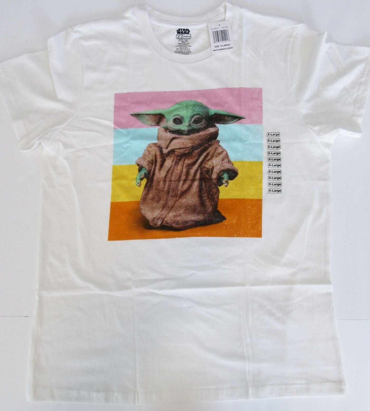 Grogu ~ Baby Yoda Star Wars Extra Large T-Shirt ~ Size XL ~ White T Shirt