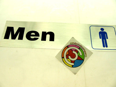 Men Room Self Adhesive Metal Sign