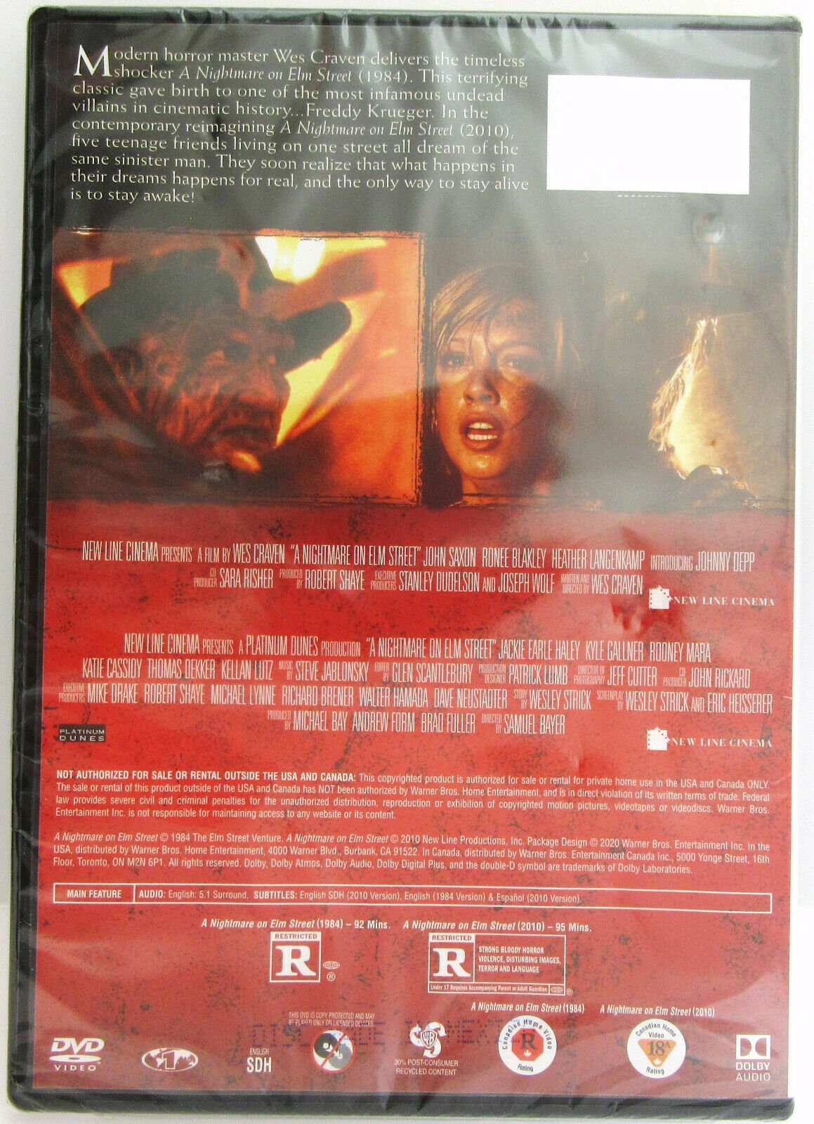 A Nightmare on Elm Street ~ 1984 & 2010 ~ 2 Film Collection ~ Movie ~ New DVD