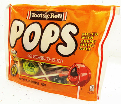 Tootsie Roll ~ Chocolate Chewy Center Pops ~ American Lolli Candy ~ 10.125oz Bag