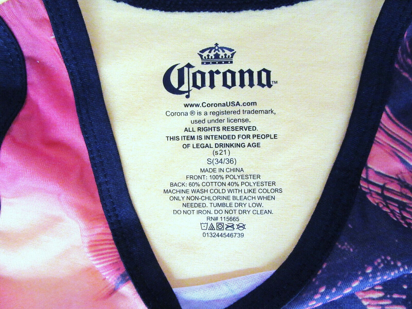Corona Beer Tank Top Shirt ~ Small 34 / 36 ~Tropical Beach