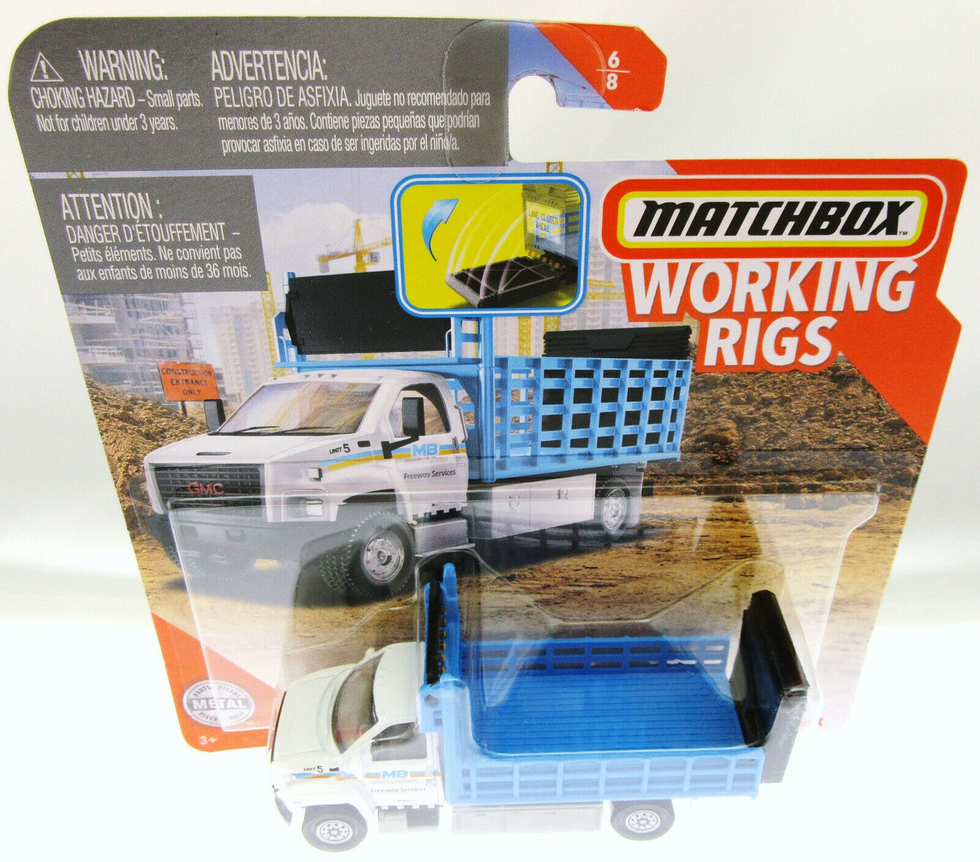 Matchbox Working Rigs ~ GMC 3500 Attenuator Truck ~ Metal