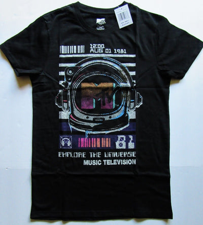 MTV ~ Music Television 12:00 August 1, 1981 ~ Small Black ~ Size S ~ T Shirt