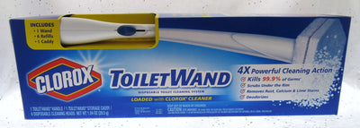 Clorox Kit Toilet Wand CADDY and 6 Disinfecting Refill Heads Clean BFR
