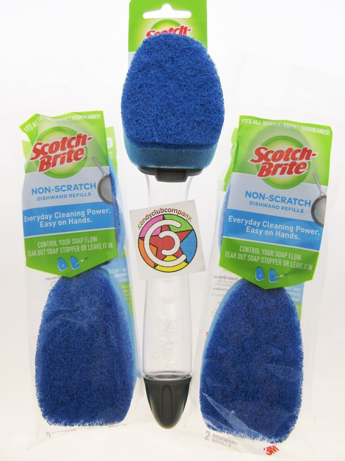 Scotch-Brite Dishwand Soap Dispenser Non Scratch Scrubber Refill Kitchen Scour1