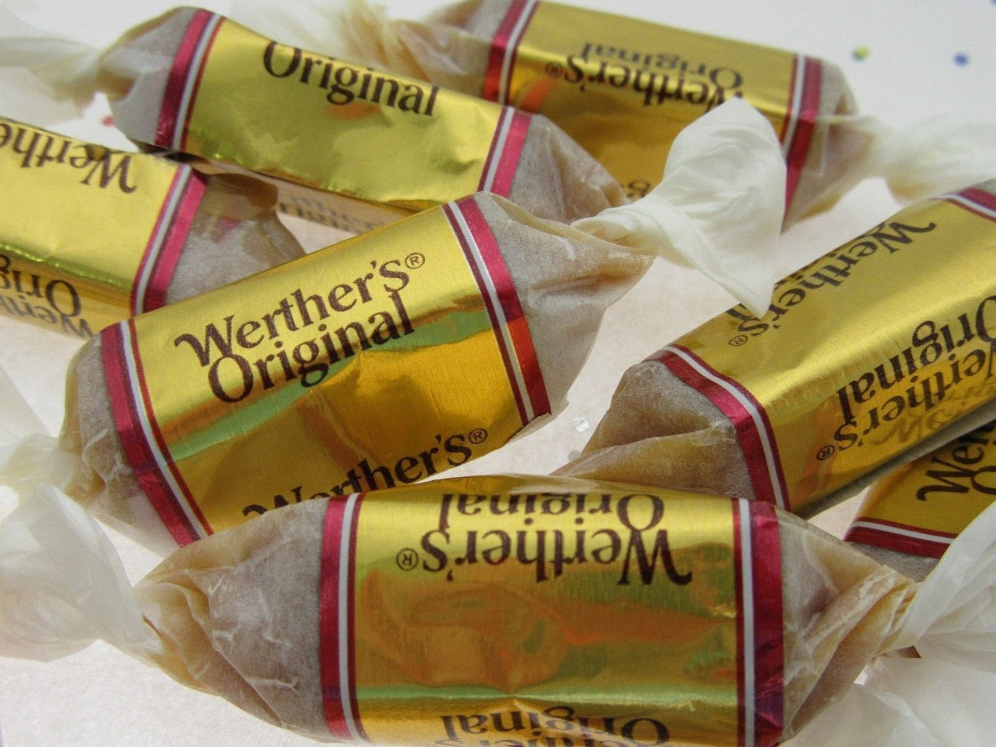 Werther's Soft Caramels 8oz Chews Pink Label Chewy Candy ~ Half Pound Sweets