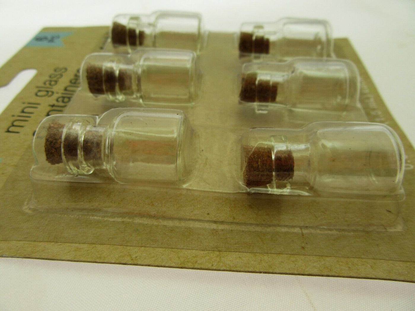Miniature Glass Cork Lid Bottles - 6 Pack Mini Glass Containers Crafter's Square