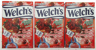 Welch's Cherry Pomegranate ~ Packets ~ Low Calorie ~ Drink Mix ~ Lot of 3