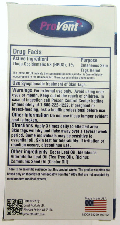 Skin Tag Remover Oil ~ Brush On ~ All Skin Types ~ By ProVent