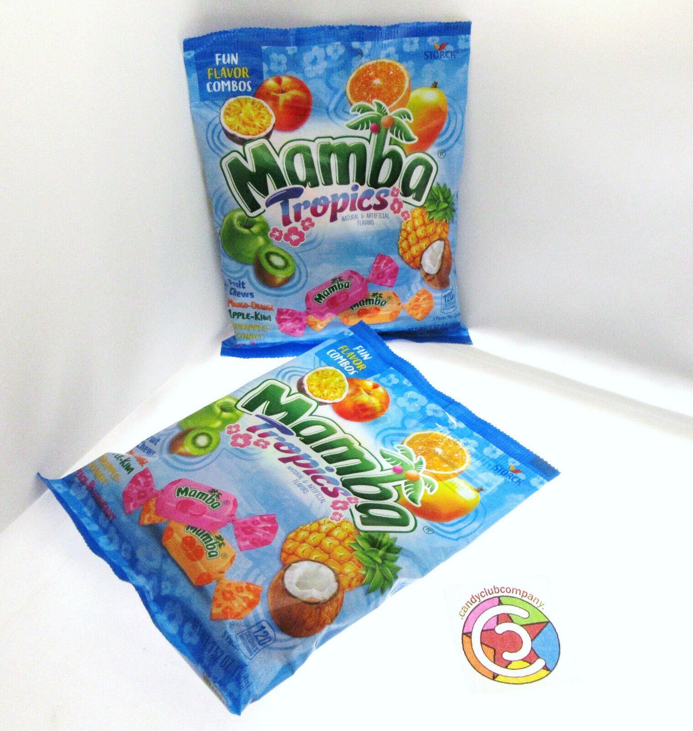 Mamba ~ Tropics ~ Fruit Chews ~ American Candy ~ 3.52oz Bag ~ Lot of 2