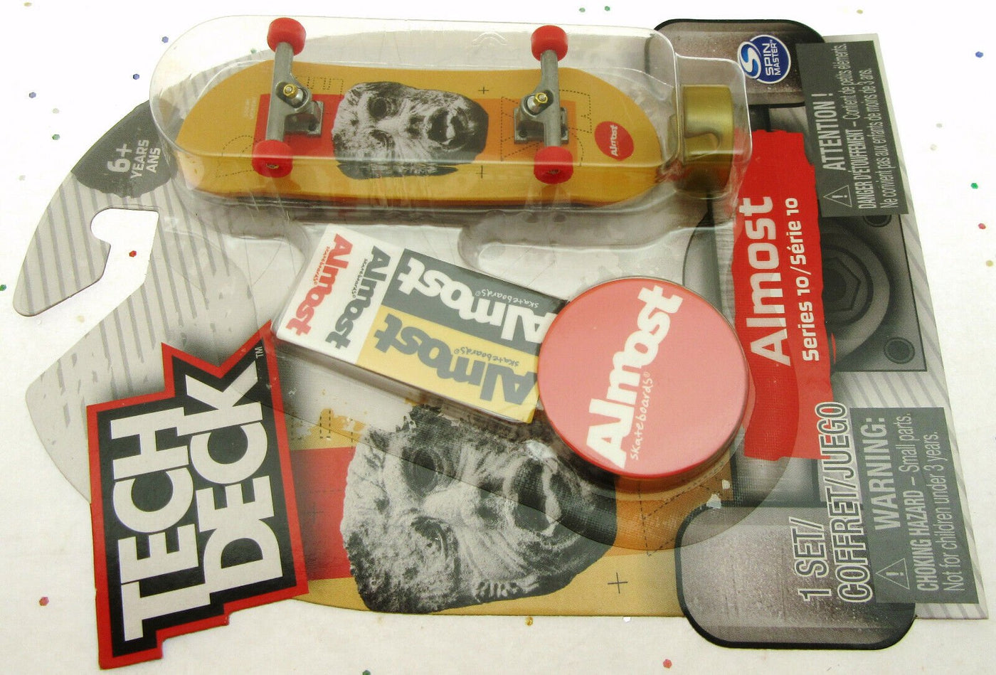 Tech Deck ~ Almost ~ Skateboard / Fingerboard ~ Series 10 ~ Stone Face 1