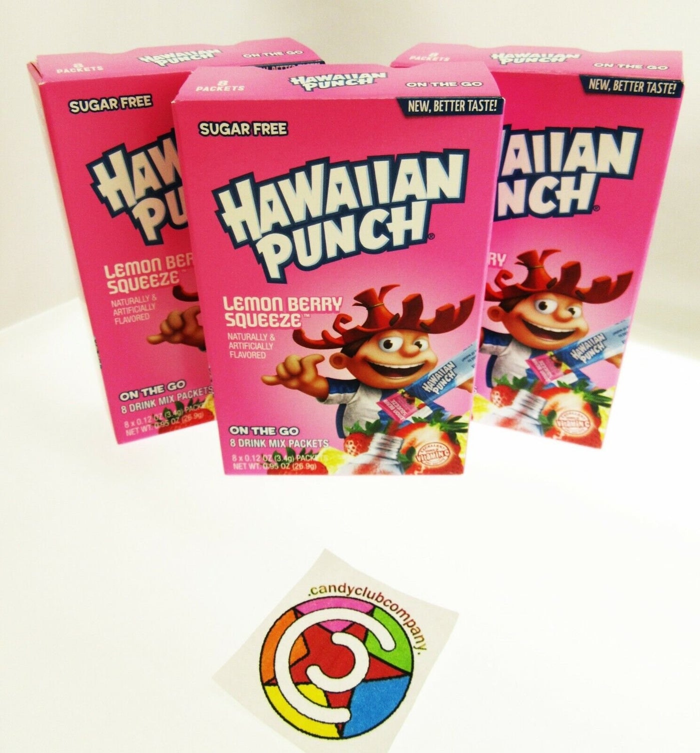 Hawaiian Punch Lemon Berry ~ Packets ~ Sugar Free ~ Drink Mix ~ Lot of 3