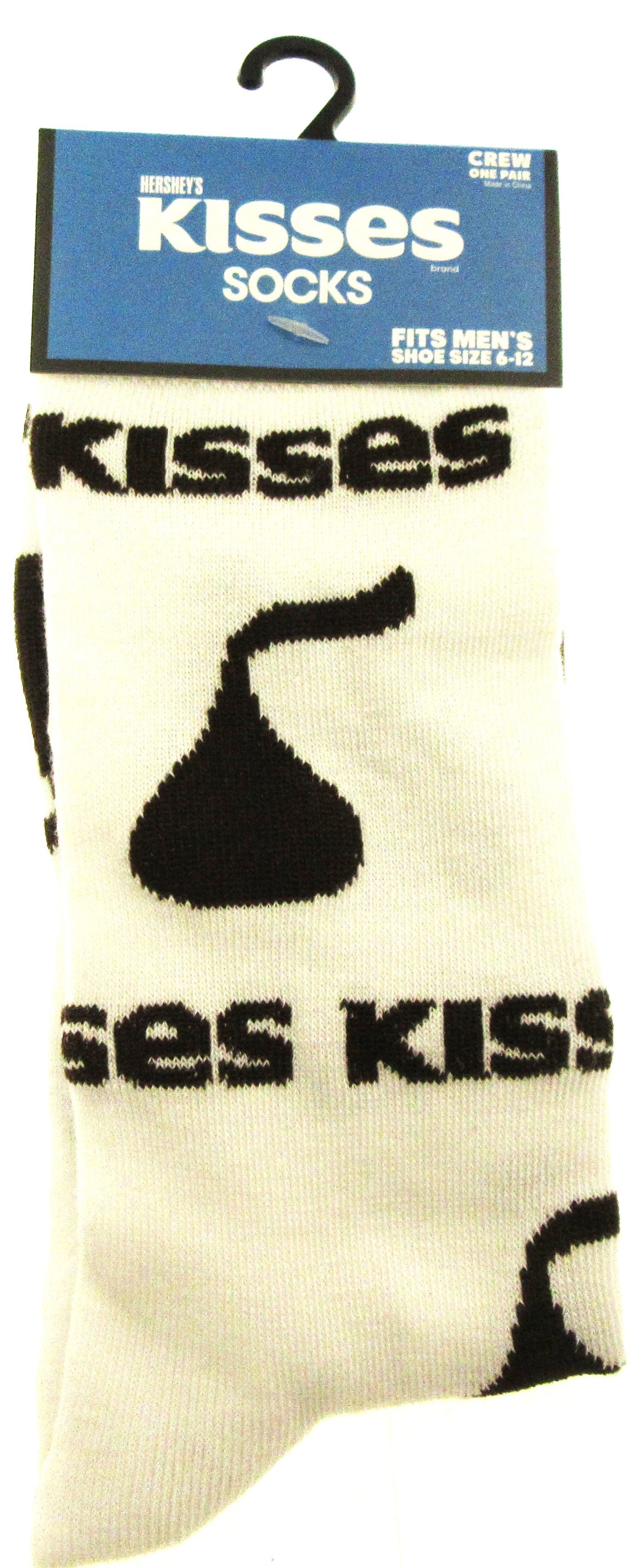 One Pair of Hershey's Kisses Crew Socks for Men Shoe Sizes 6 - 12