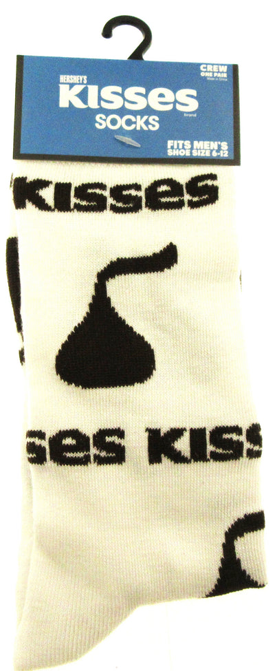 One Pair of Hershey's Kisses Crew Socks for Men Shoe Sizes 6 - 12