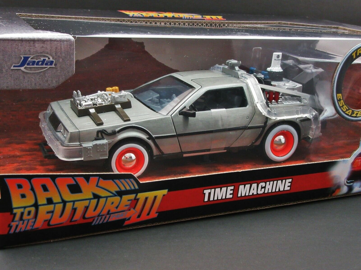 Back to the Future 3 ~ DeLorean Time Machine ~ Metals Die Cast Car ~ 1:24