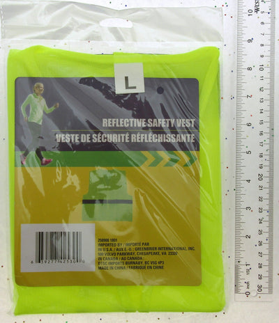 Reflective Safety Vest Bright Yellow ~ Size Large ~ Breathable Material