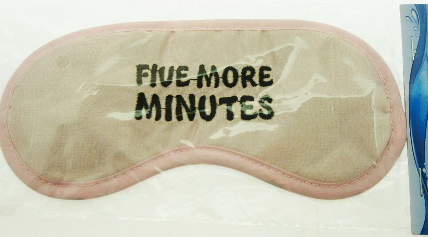 Sleeping Eye Cover ~ Five More Minutes ~ Pink Eye Mask  Meditation