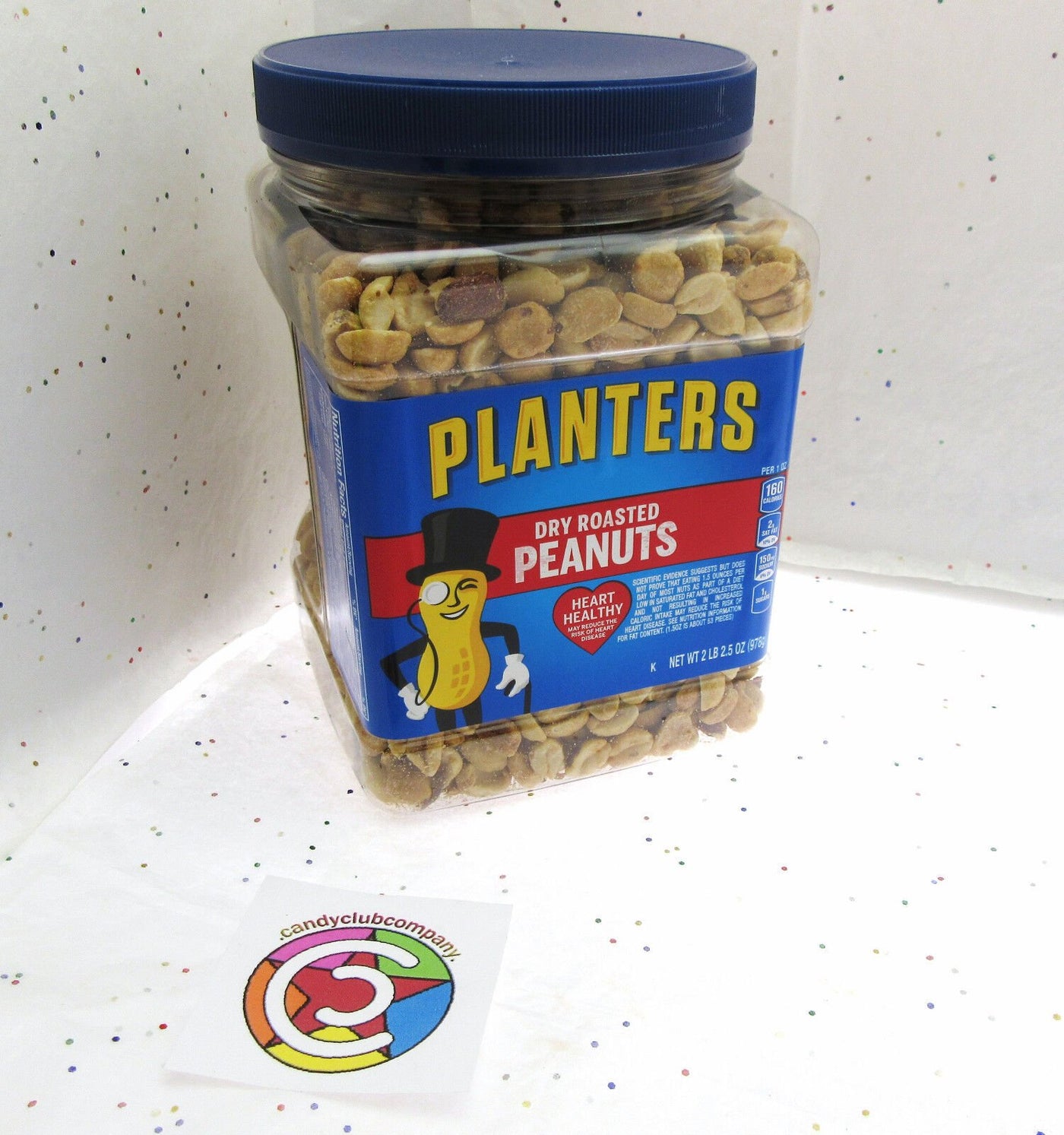 Planters Dry Roasted Party Size Peanuts ~ Heart Healthy ~ 34.5 oz Nuts