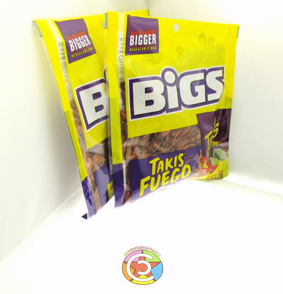 Bigs ~ Takis Fuego ~ Sunflower Seeds ~ 3.63oz bag ~ Lot of 2