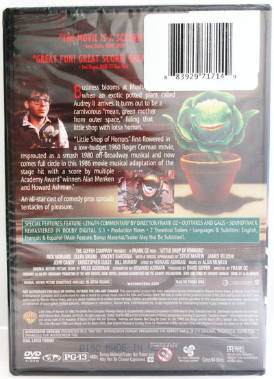 Little Shop of Horrors ~ 1986 ~ Rick Moranis ~ Steve Martin ~ Movie ~ New DVD