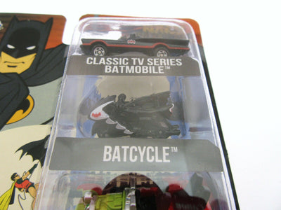 BATMAN Nano Hollywood Rides ~ Batmoblie, Batcycle & Jokermobile Die Cast