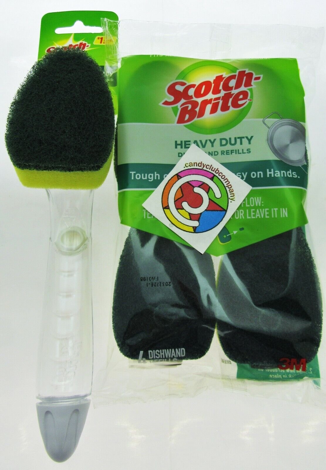 Scotch-Brite Dishwand Soap Dispenser Heavy Duty Scrubber Refills Kitchen Scour N