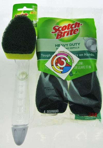 Scotch-Brite Dishwand Soap Dispenser Heavy Duty Scrubber Refills Kitchen Scour N