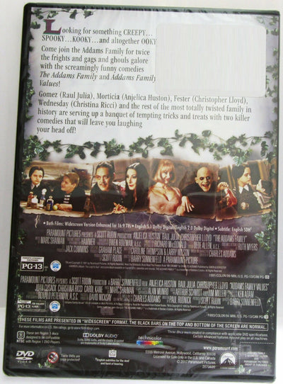The Addams Family 1 & 2 ~ 2-Film Collection ~ Family Values ~ Movie ~ New DVD