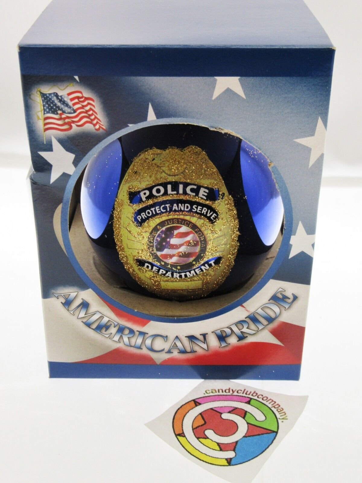 Police Department To Protect and Serve Christmas Tree Ornament ~ American Pride