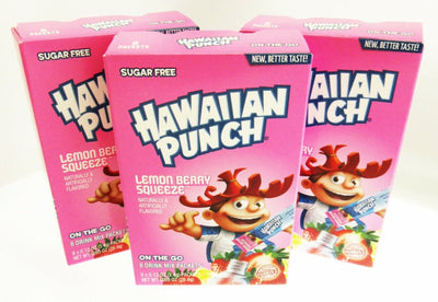 Hawaiian Punch Lemon Berry ~ Packets ~ Sugar Free ~ Drink Mix ~ Lot of 3