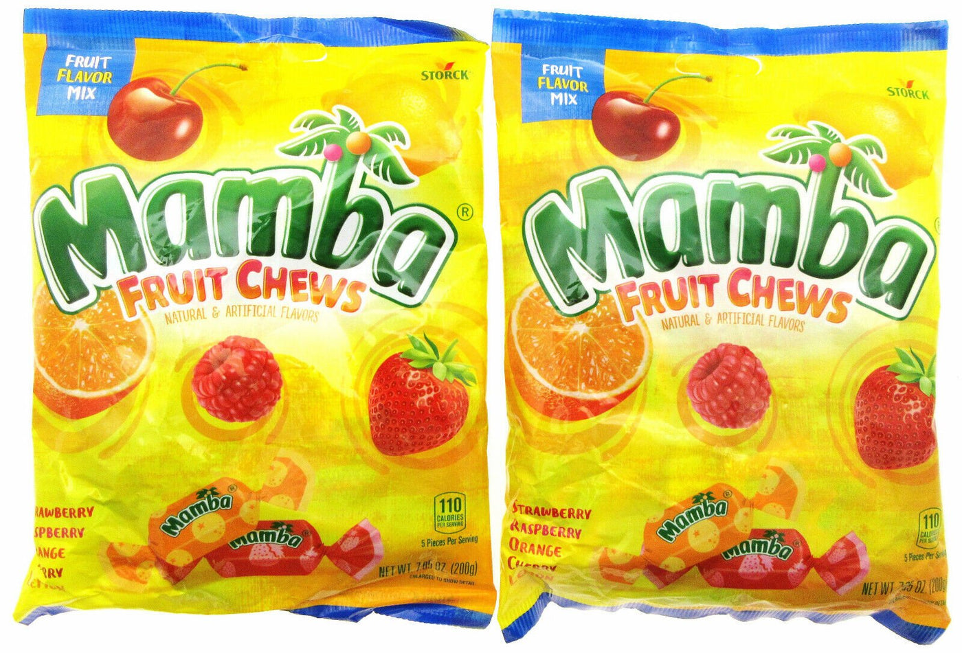 Mamba ~ Fruit Chews ~ American Candy ~ 7.05oz Bag ~ Lot of 2