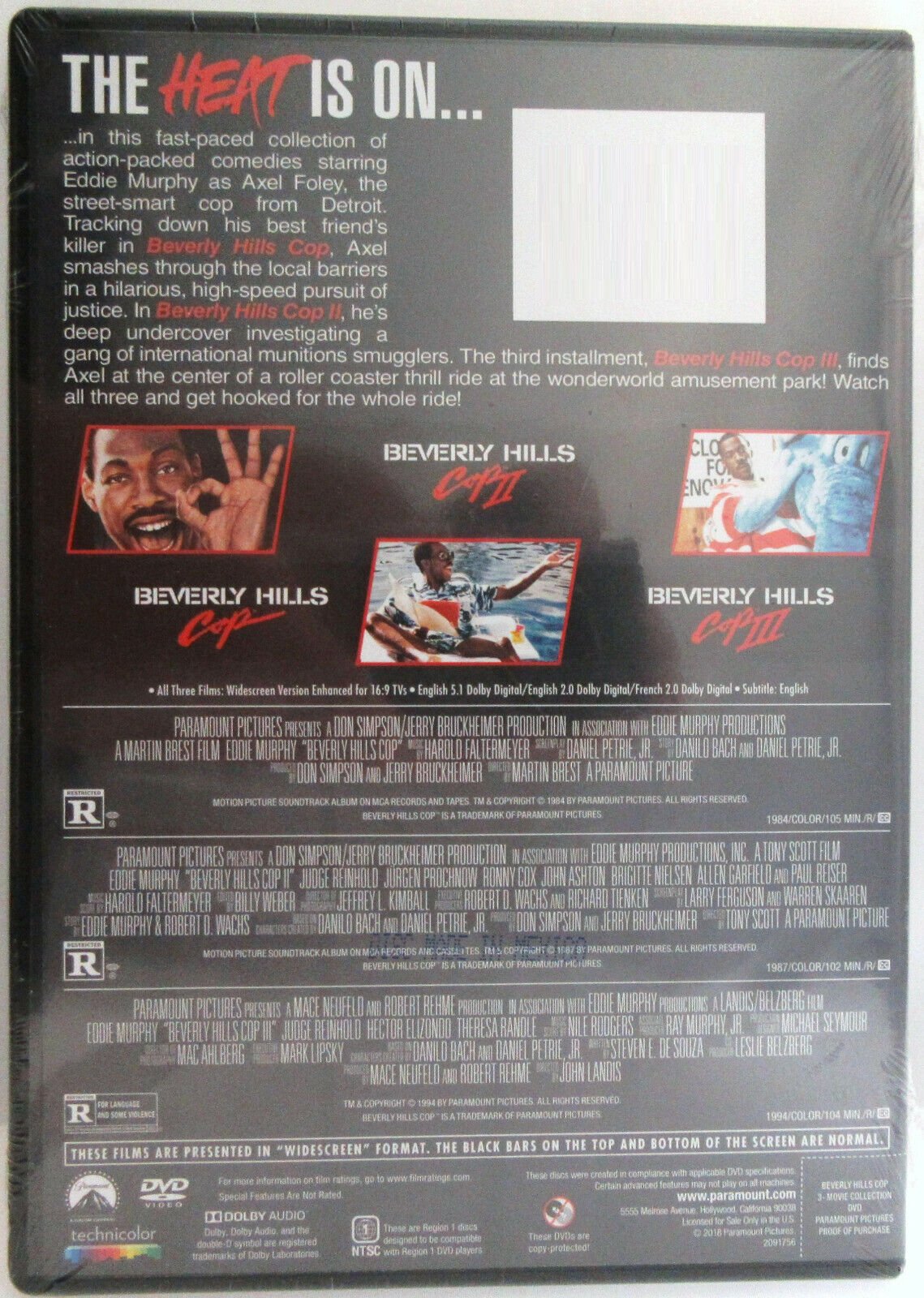 Beverly Hills Cop 1,2 & 3 ~ 3 Movie Collection ~ Eddie Murphy ~ Film ~ New DVD