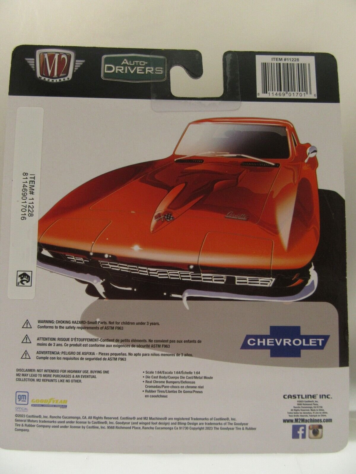 M2 1965 Corvette ~ Burnt Orange ~ Die Cast 1:64