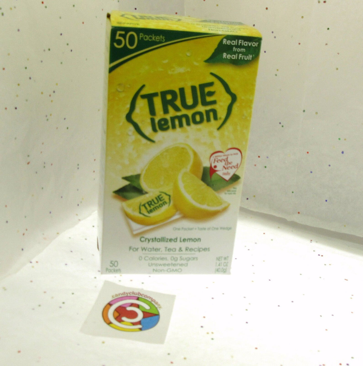 True Lemon ~ Crystallized Lemon ~  Real Flavor From Real Fruit ~ 50 Packets