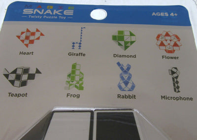 Magic Snake ~ Black ~ Twisty Puzzle Nostalgic Toy Create Endless Shapes