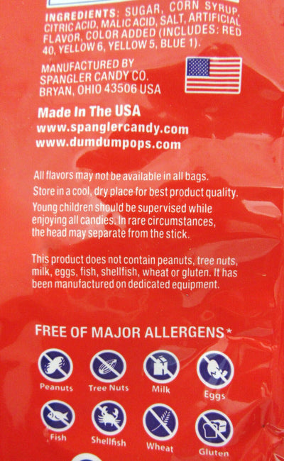 Dum Dums~ Original Pops ~ Lolipop Suckers Candy ~ 1 Lb Bag